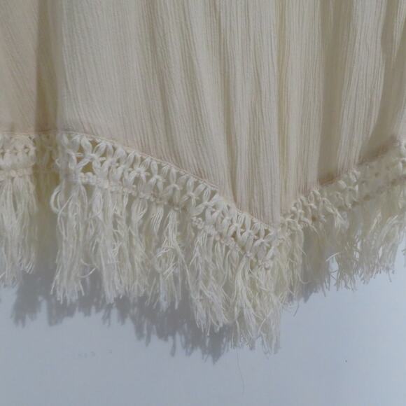 American Eagle Womens Sz M Cream Open Front Boho Kimono Short Cardigan Beachy - Picture 7 of 9